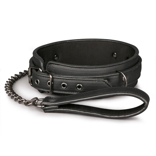 Fetish halsband met riem Fetish halsband met riem