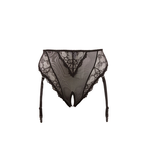 Jarretel Slip Open Kruis - Zwart Jarretel Slip Open Kruis - Zwart