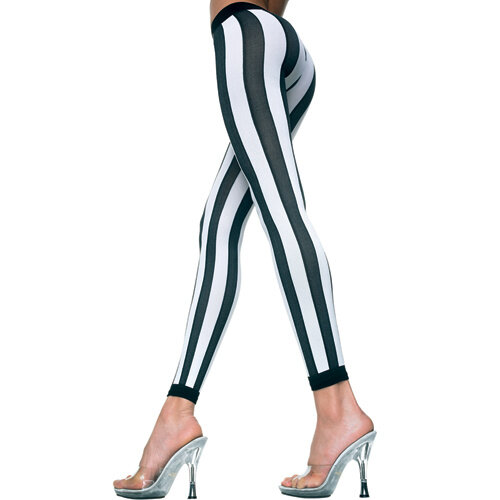 Gestreepte Leggings - Zwart/Wit Gestreepte Leggings - Zwart/Wit