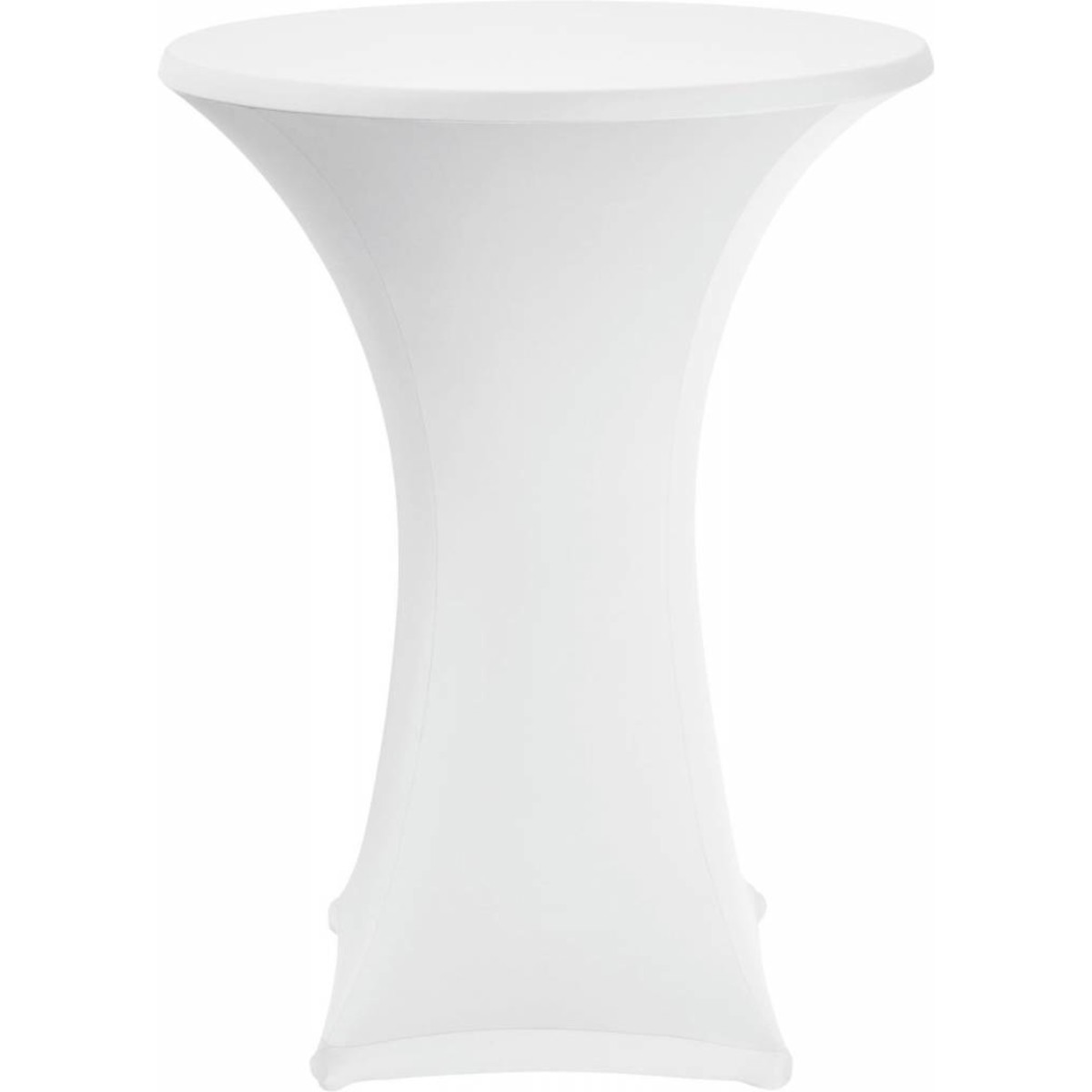Stehtischbezug Ø 80 cm weiß