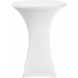 Stehtischbezug Ø 80 cm weiß