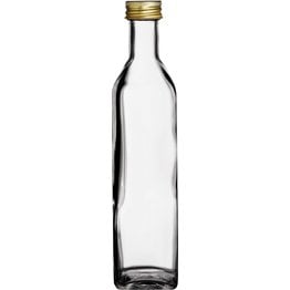 Glasflasche eckig 500ml