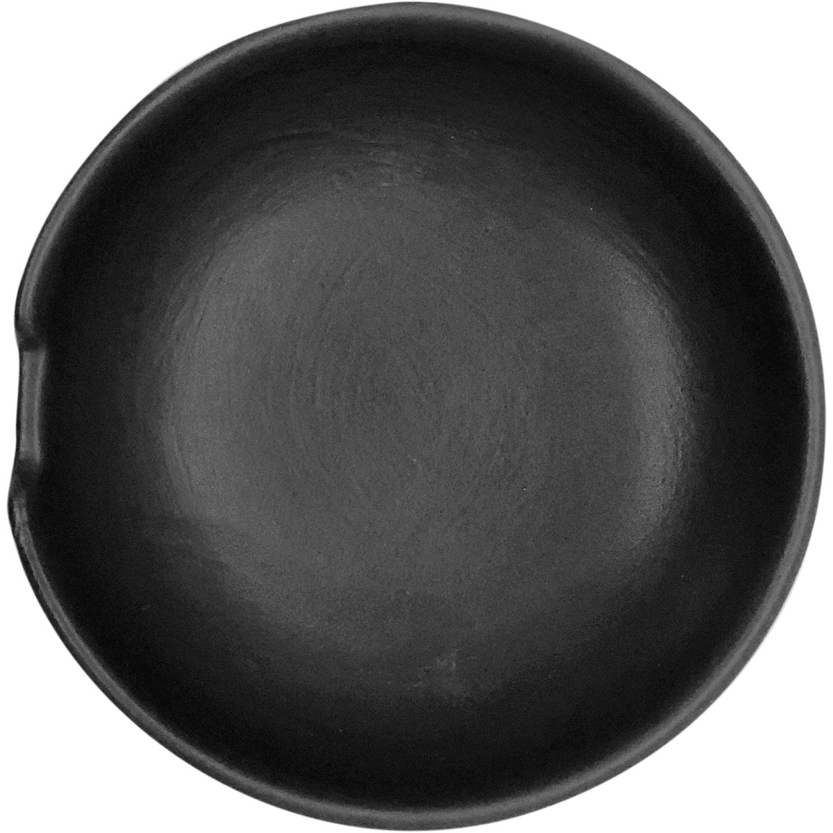 Keramik-Ablage schwarz  Reislöffelablage Ø 8cm schwarz