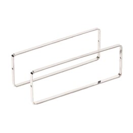 Buffet-Präsentation "OAK" Bügel 25x9cm Edelstahl 2er Pack - NEU