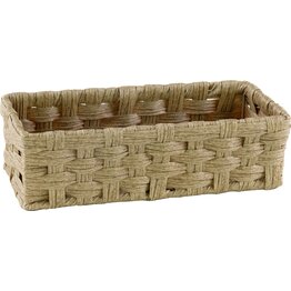Korb rechteckig, beige, Polyrattan 27x12cm H:8cm - NEU