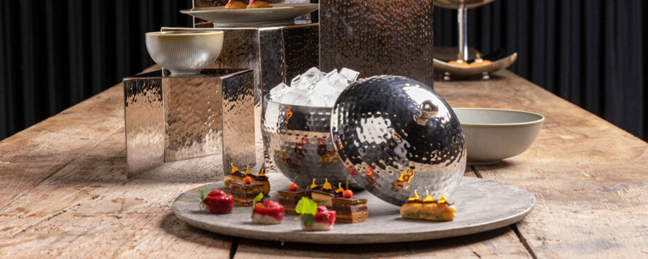 Edelstahl Hammerschlag-Optik