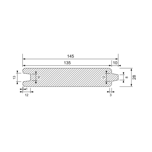 Blokhutmodel T G 28 X 130 Mm Martens Hout