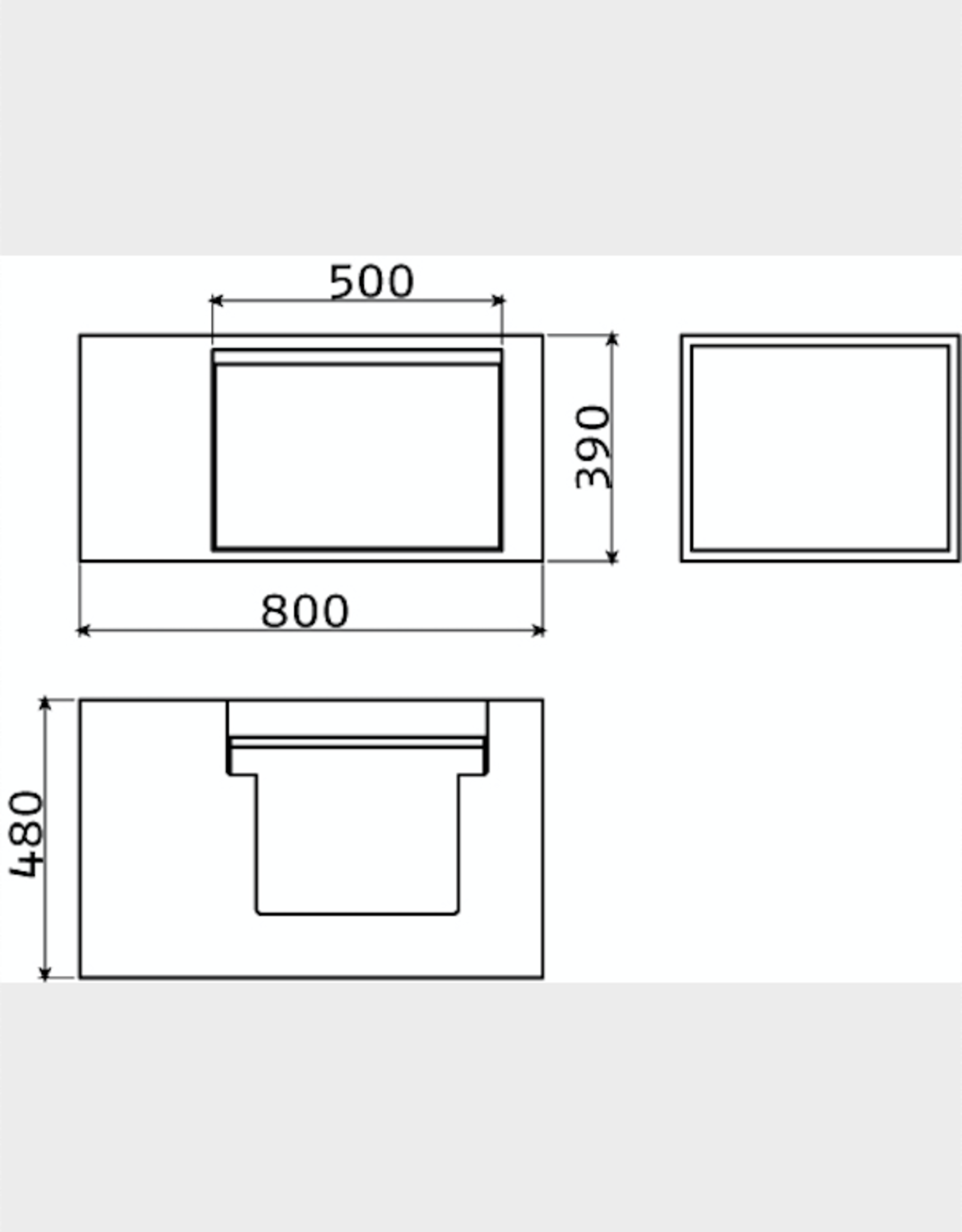 Wash Me commode haute 80 cm, gauche