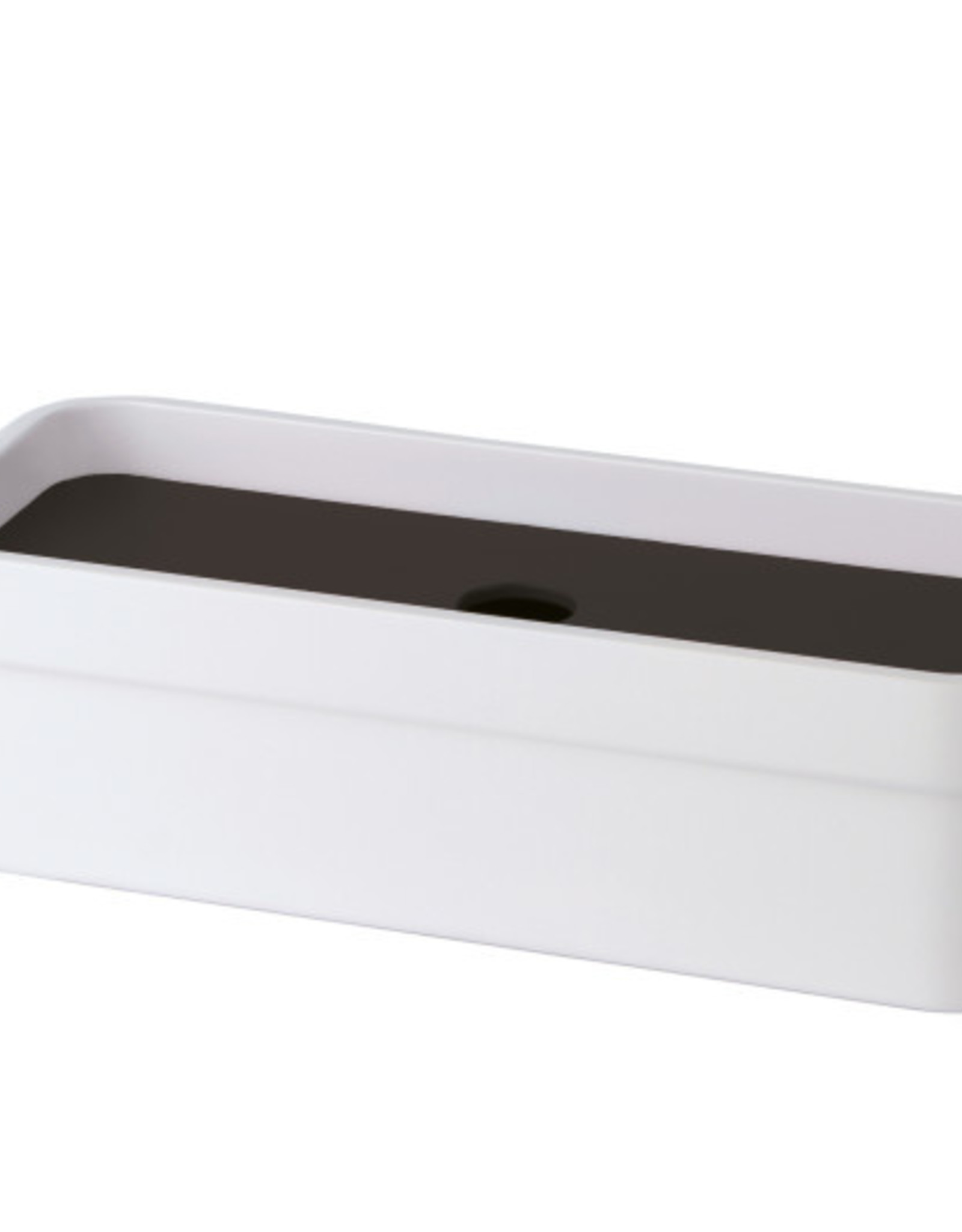 Lineabeta accessoire box, zwart aluminium/wit kunststof