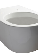 First First toilet, wall mounted, version 48cm, white ceramics. Fixation set included, w.36 x d.48 x h.32,5 cm