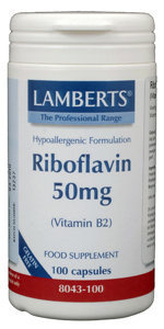 Lamberts Lamberts Vitamin B2 50 mg (Riboflavin) (100 vegetarische Kapseln)