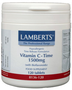 Lamberts Vitamin C 1500 mit zeitverzögerter Freisetzung und Bioflavonoiden (120 Tab)
