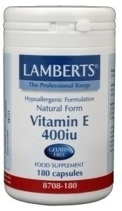 Lamberts Lamberts Vitamin E 400IE Natural (180 Vegetarische Kapseln)