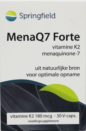 Springfield Springfield MenaQ7 Forte Vitamin K2 180 mcg (30 vegetarische Kapseln)