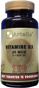 Artelle Vitamin D3 25 µg (100 Soft Caps)