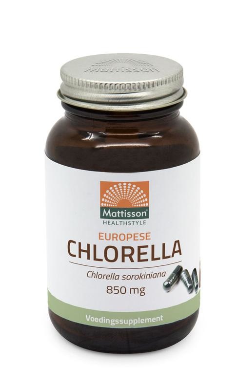 Mattisson Mattisson Europäische Chlorella-Kapseln 775 mg Bio (90 vegetarische Kapseln)