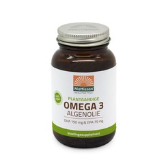 Mattisson Veganes Omega 3 Algenöl DHA 150mg EPA 75mg (60 Vegetarische Kapseln)