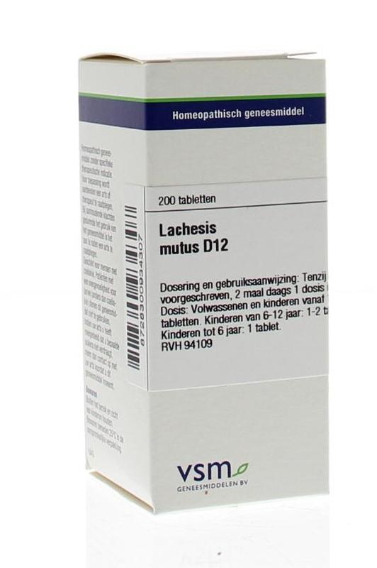 VSM VSM Lachesis mutus D12 (200 Tabletten)
