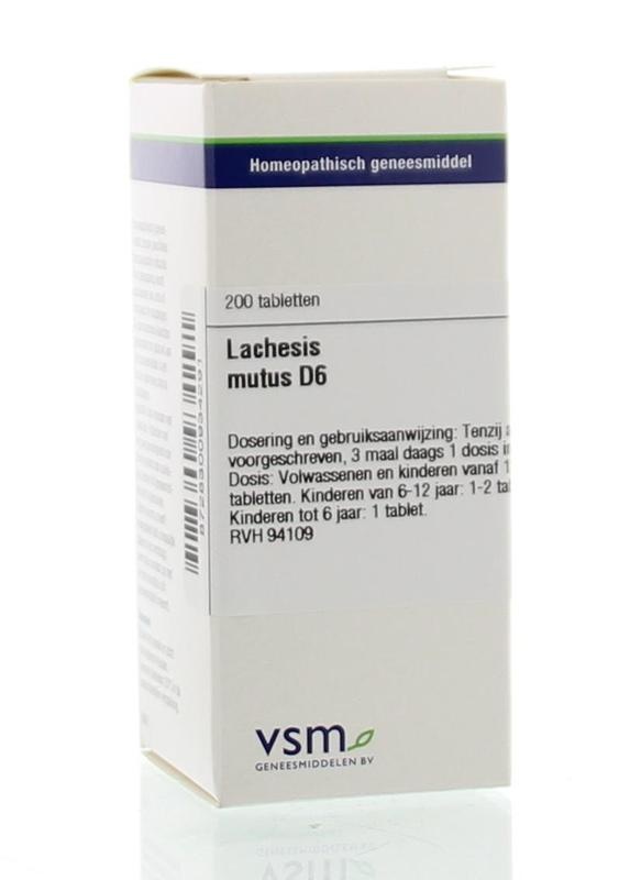 VSM VSM Lachesis mutus D6 (200 Tabletten)