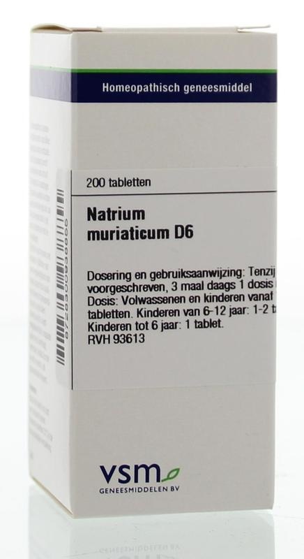 VSM VSM Natrium muriaticum D6 (200 Tab)