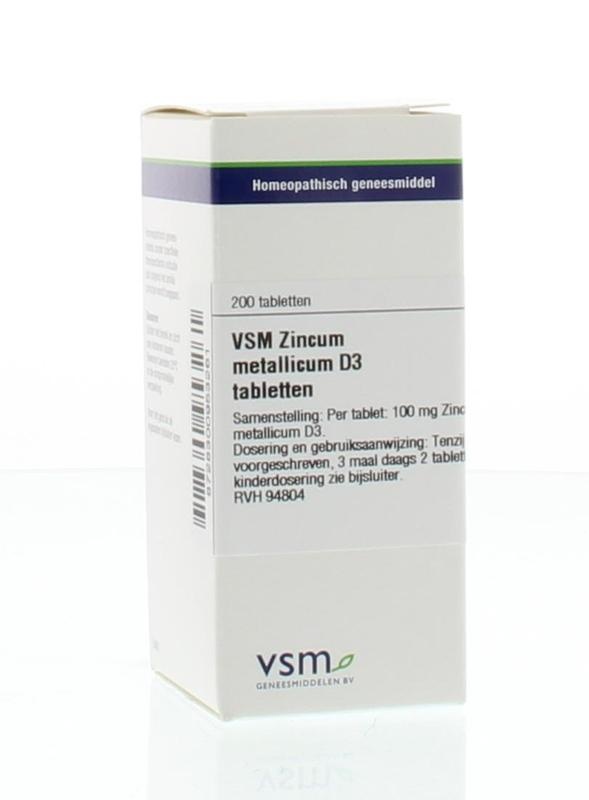 VSM VSM Zinkmetallicum D3 (200 Tabletten)