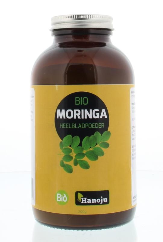 Hanoju Hanoju Moringa oleifera ganzes Blattpulver Bio (200 gr)