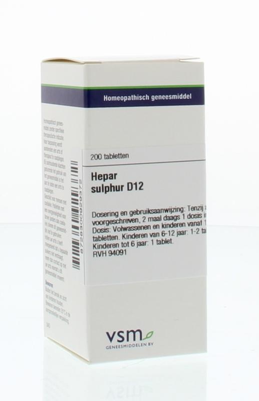 VSM VSM Hepar Schwefel D12 (200 Tab)
