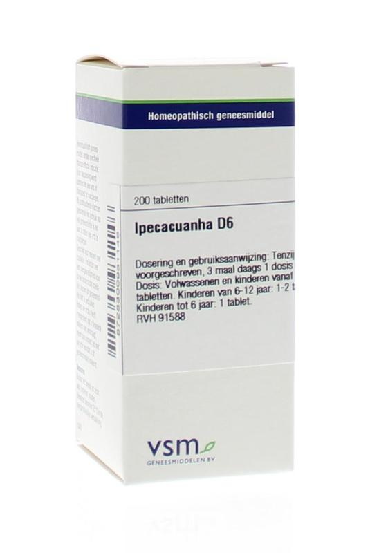 VSM VSM Ipecacuanha D6 (200 Tabletten)