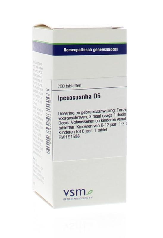 VSM VSM Ipecacuanha D6 (200 Tab)