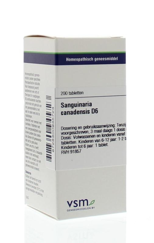 VSM VSM Sanguinaria canadensis D6 (200 Tab)