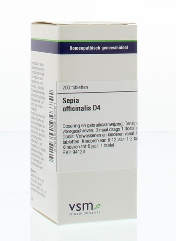 VSM VSM Sepia officinalis D4 (200 Tabletten)