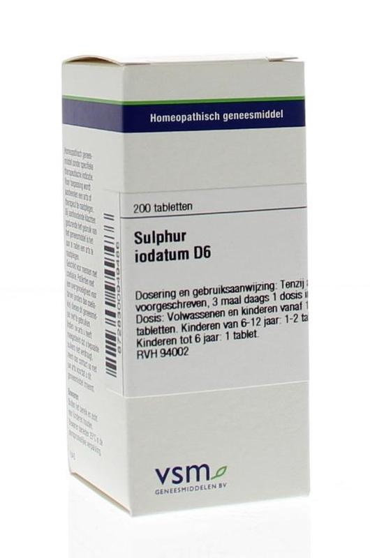 VSM VSM Schwefeljodatum D6 (200 Tabletten)