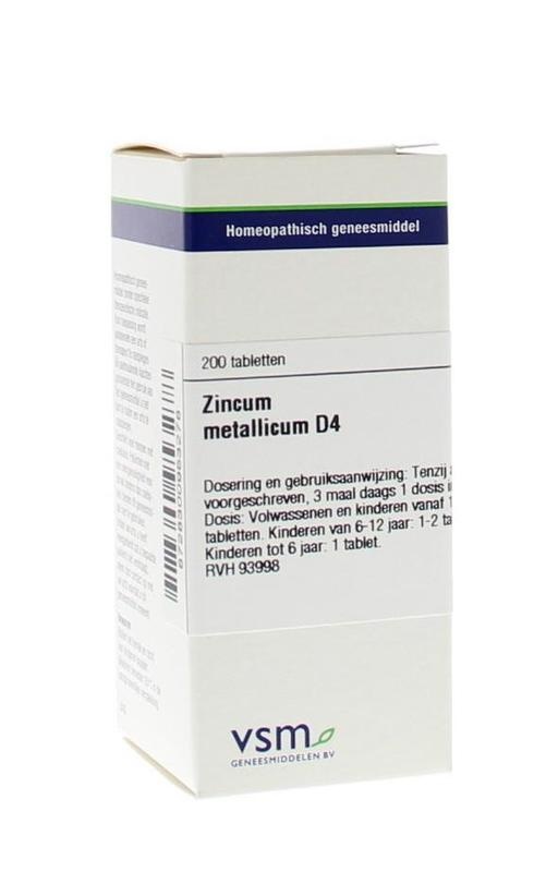 VSM VSM Zinkmetallicum D4 (200 Tabletten)