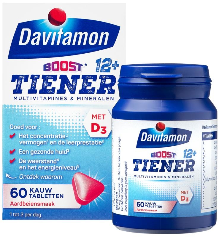 Davitamon Davitamon Multiboost 12+ Erdbeere (60 Tabletten)