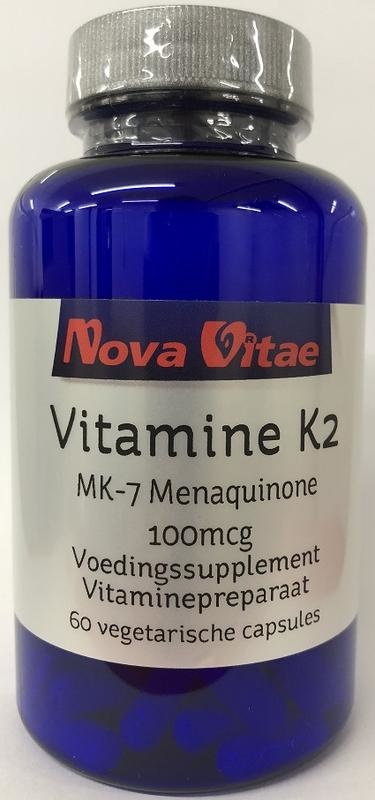 Nova Vitae Nova Vitae Vitamin K2 100 mcg Menachinon (60 vegetarische Kapseln)