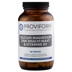 Proviform Calcium Magnesium Zink Bisglycinat & D3 (180 Vegetarische Kapseln)