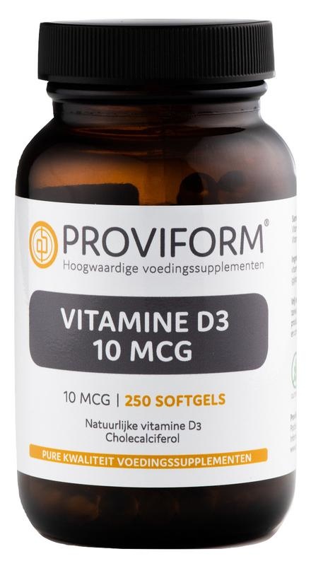 Proviform Proviform Vitamin D3 10 µg (250 Soft Caps)
