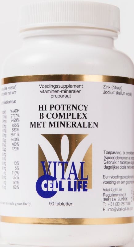 Vital Cell Life Hochwirksamer B-Komplex & Mineralien (90 Tab)