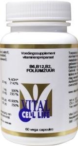 Vital Cell Life Vitamin B6/B12/B2 Folat (60 Caps)