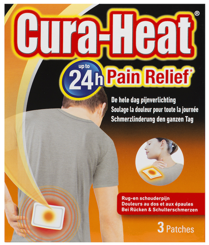 Cura Heat Wärmepackung für Rücken und Schulter (3 Stück)
