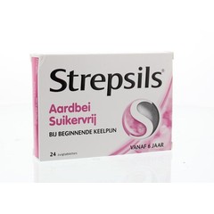 Strepsils Erdbeere zuckerfrei (24 Lutschtabletten)