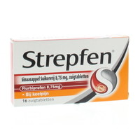 Strepfen Strepfen Orange zuckerfrei (16 Lutschtabletten)