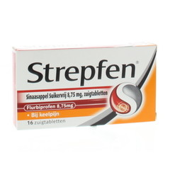 Strepfen Orange zuckerfrei (16 Lutschtabletten)