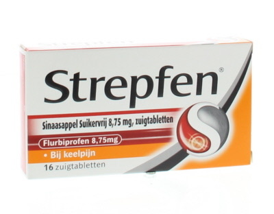 Strepfen Orange zuckerfrei (16 Lutschtab)