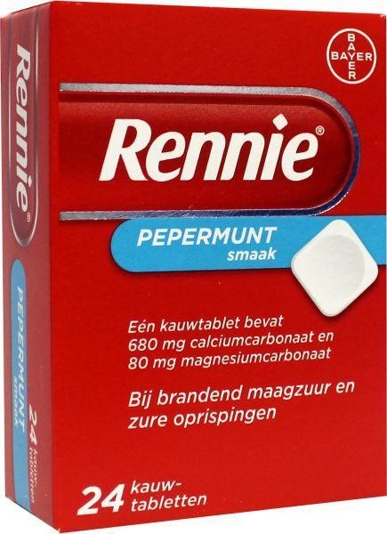 Rennie Rennie Pfefferminze (24 Kautabletten)