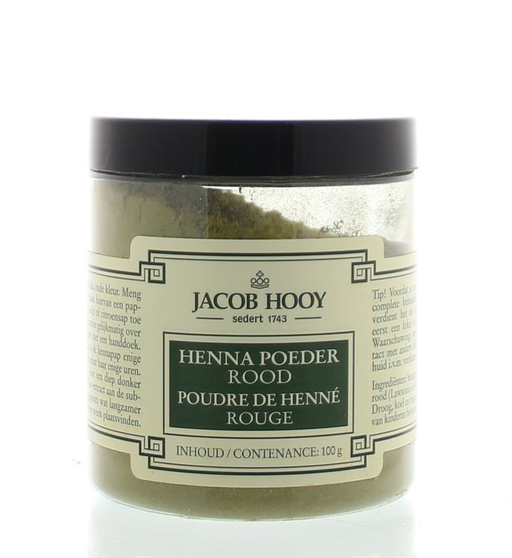 Jacob Hooy Jacob Hooy Henna-Pulver rotes Glas (100 gr)