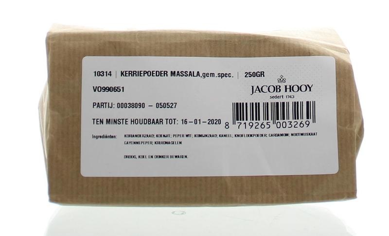 Jacob Hooy Currypulver Masala (250 gr)