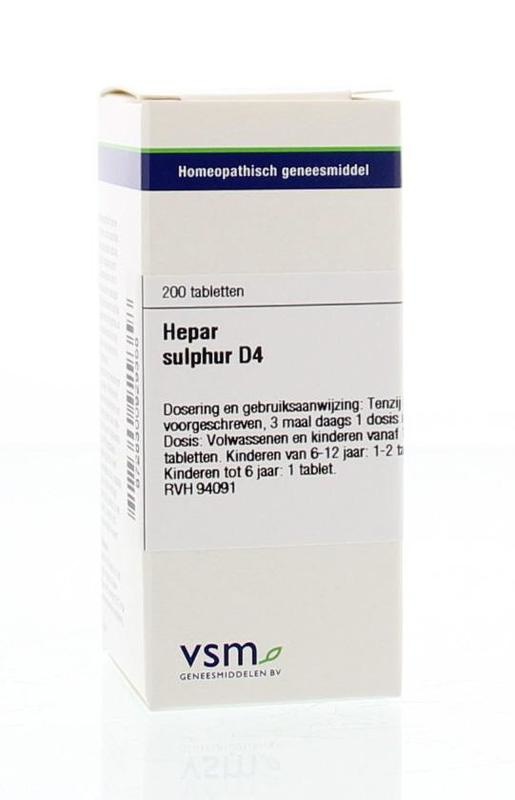 VSM VSM Hepar Schwefel D4 (200 Tab)