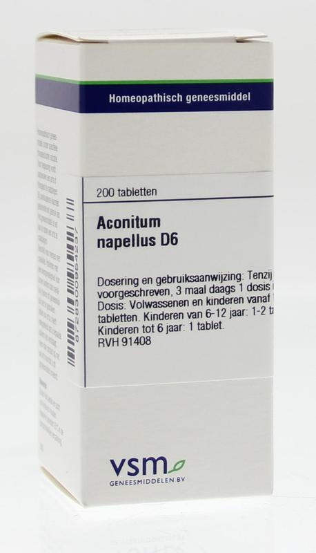 VSM VSM Aconitum napellus D6 (200 Tabletten)