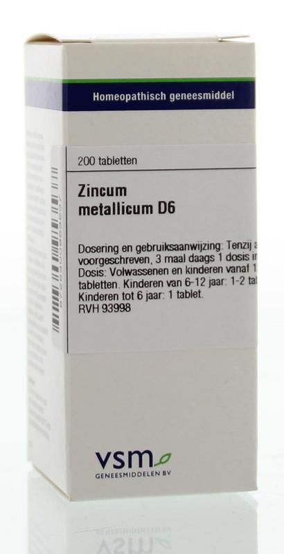 VSM VSM Zink-Metallicum D6 (200 Tabletten)